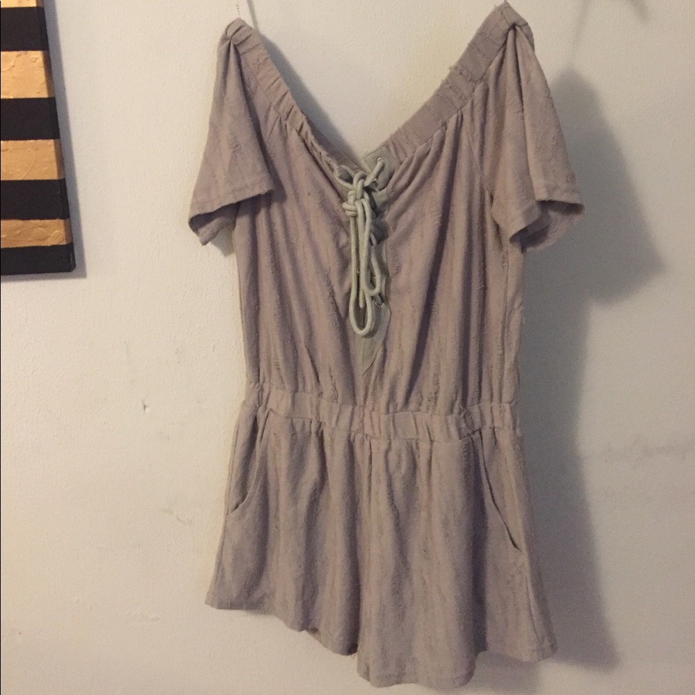 Boutique off the shoulder romper